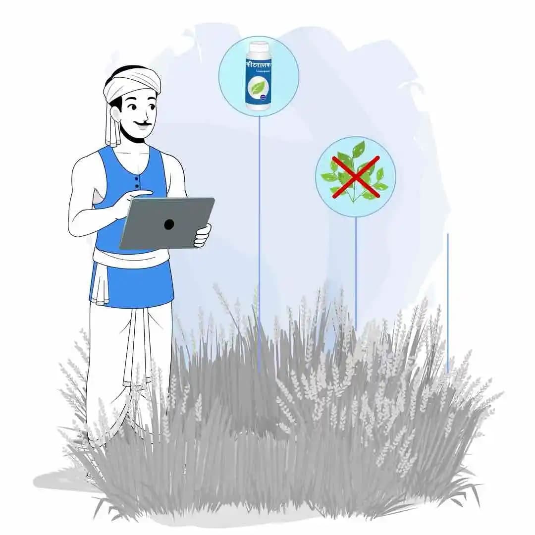 Indian village man farmer character using tablet animated cartoon vector AKA Ram Singh