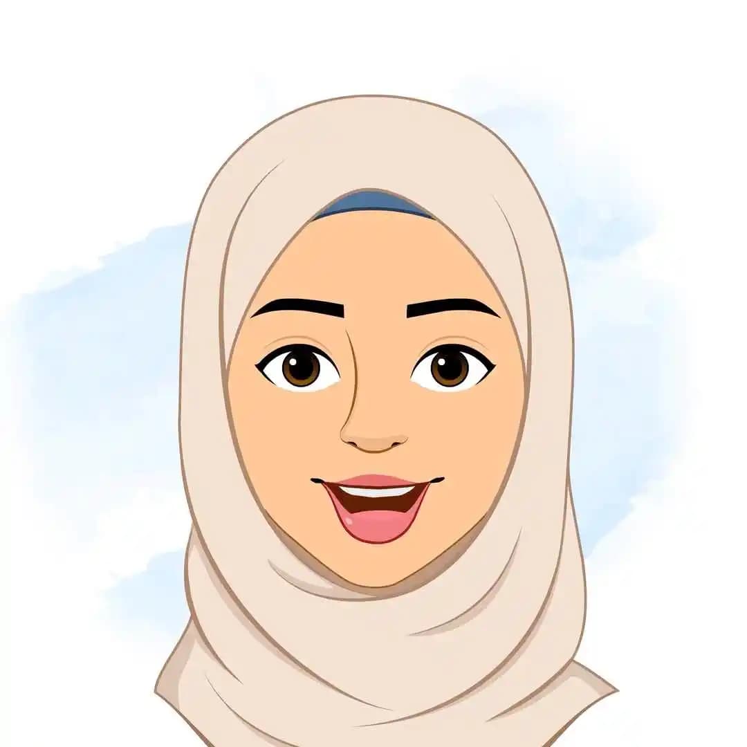Hijab character in casual clothes face expression animated vector AKA Mahira