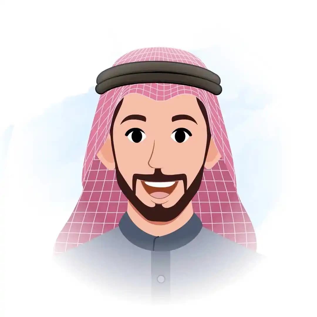Cartoon male arab character face expression animated vector AKA Yusuf