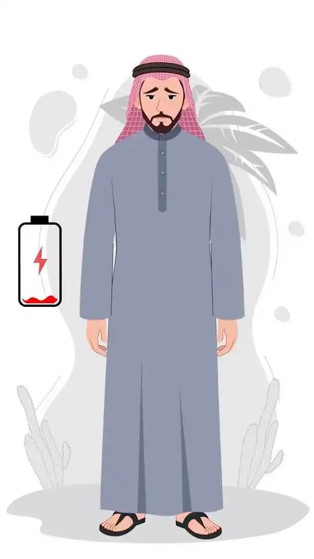 Cartoon male arab character sad animated vector AKA Yusuf