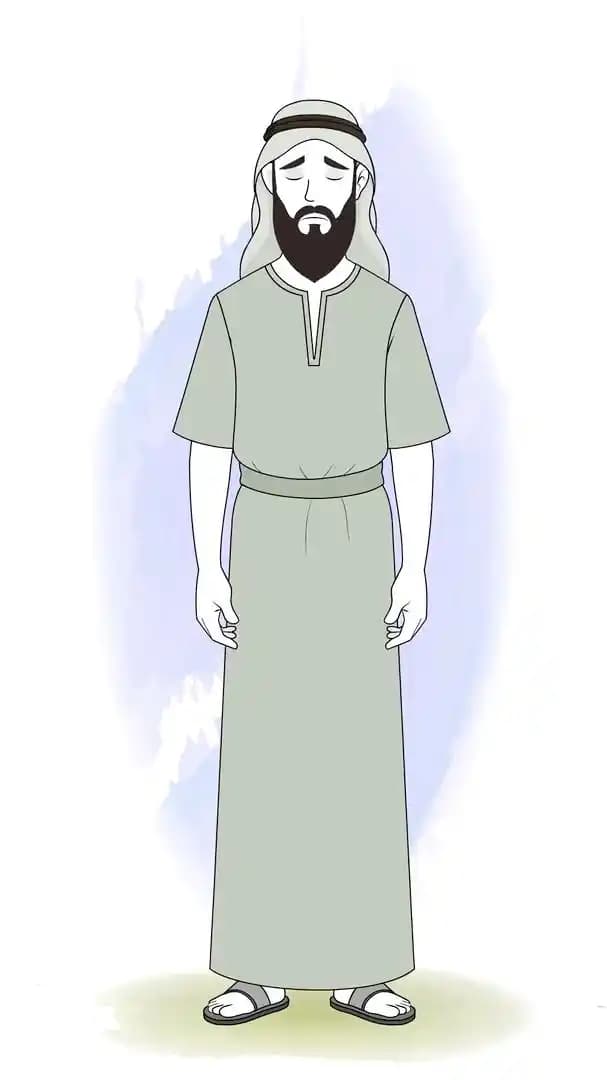 Middle eastern man feeling sad animated vector cartoon character AKA Anwar