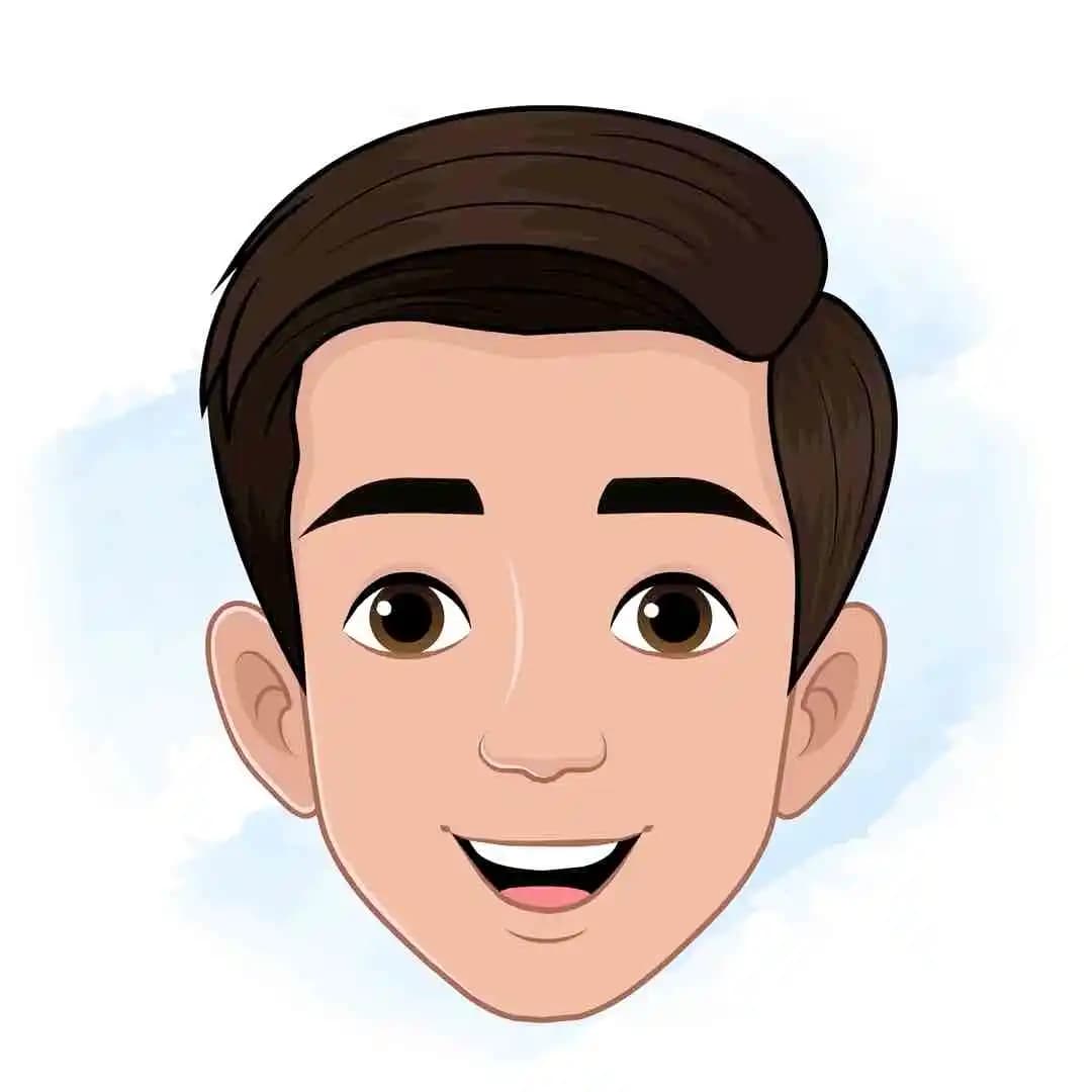 Young boy multiple face expression animated vector cartoon character AKA anil