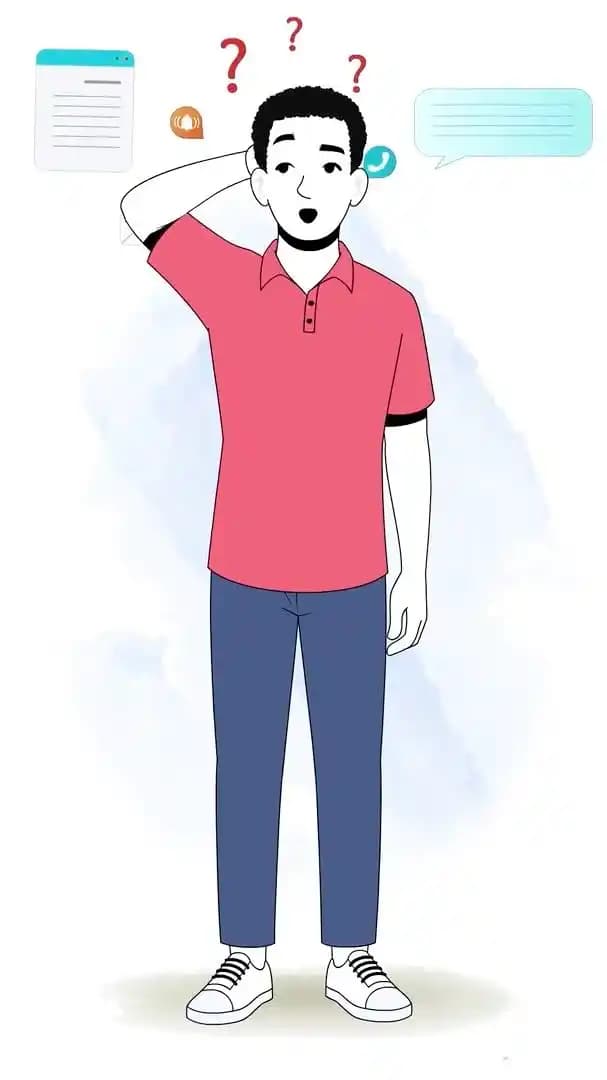 Confused office man animated vector  cartoon character AKA Mateo