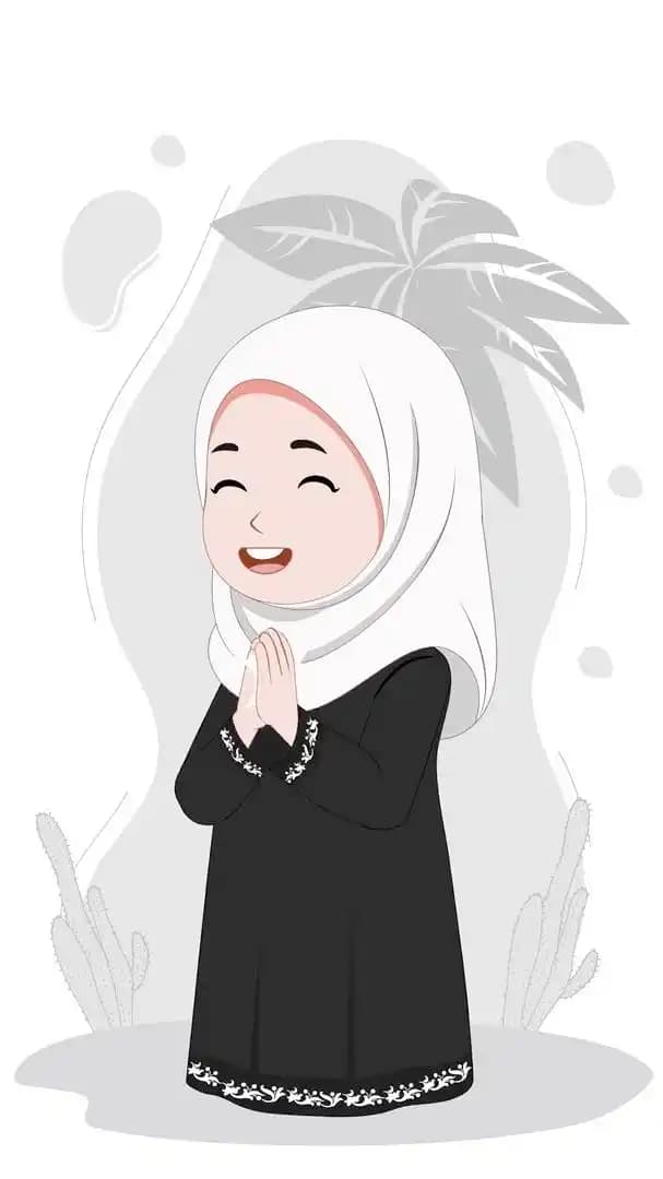 Islamic girl clapping animated vector cartoon character AKA Mahnoor