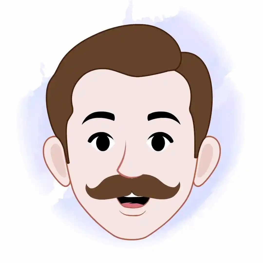 Indian Man showing different facial expression animated vector cartoon character AKA Sundar Paal