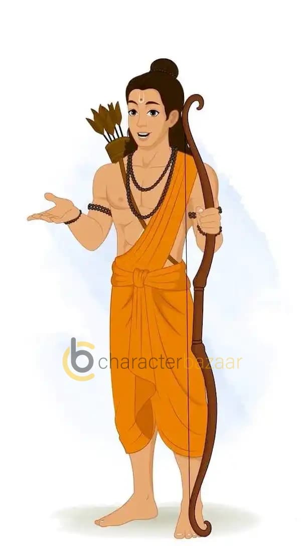 Lord Laxman one third talking animated vector cartoon character AKA Lord Laxman