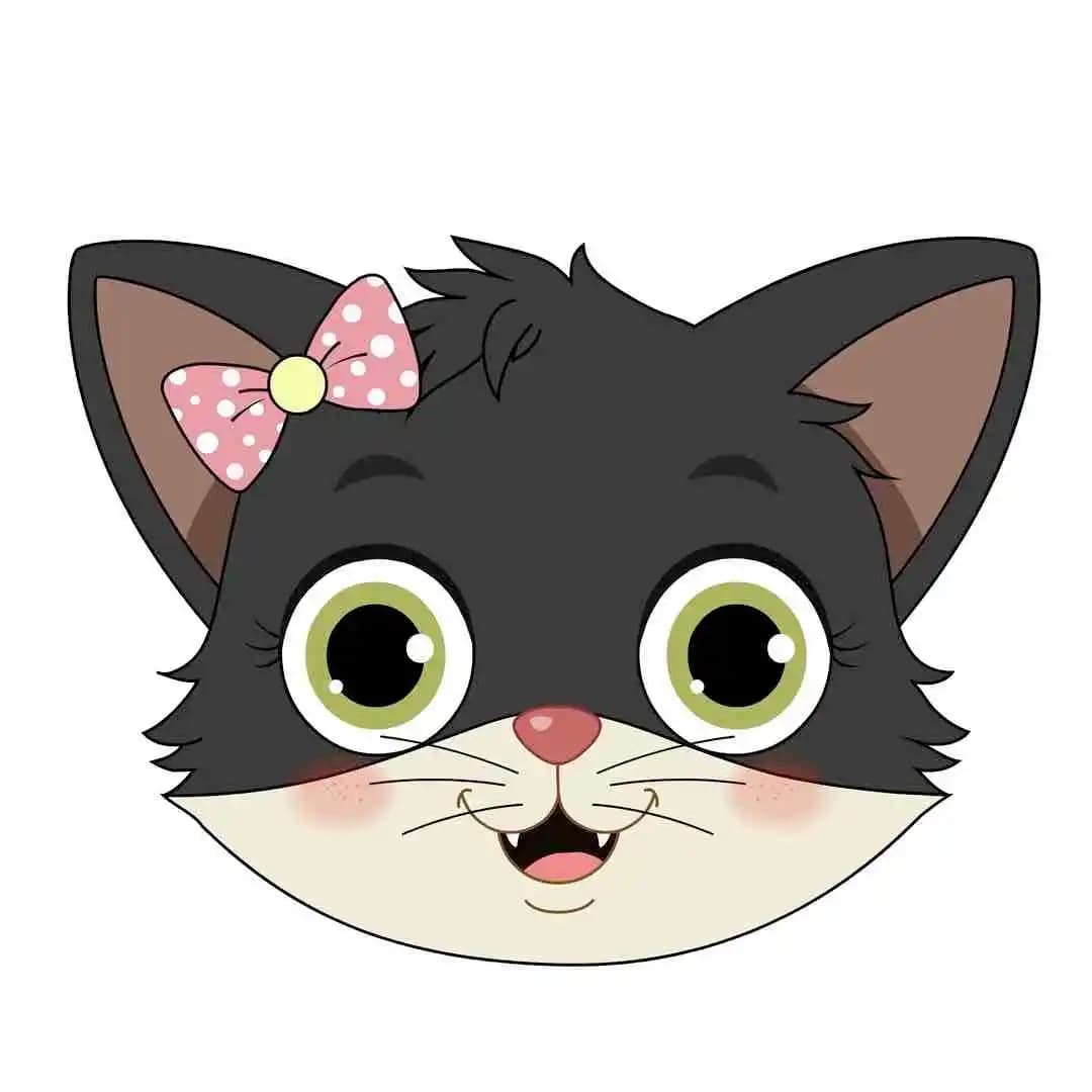 Animated cat character face expression cartoon AKA Tama The Cat