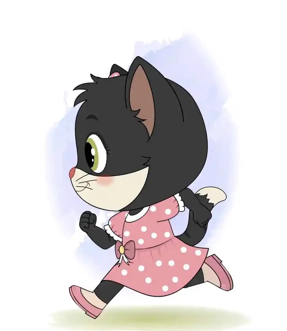 Animated cat side running vector character AKA Tama The Cat