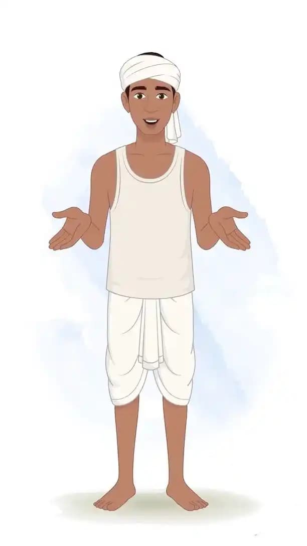 Dhobi character talking animation village man cartoon AKA Shamu
