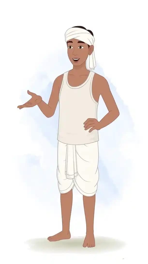 Indian characters village cartoon speaking animation AKA Shamu