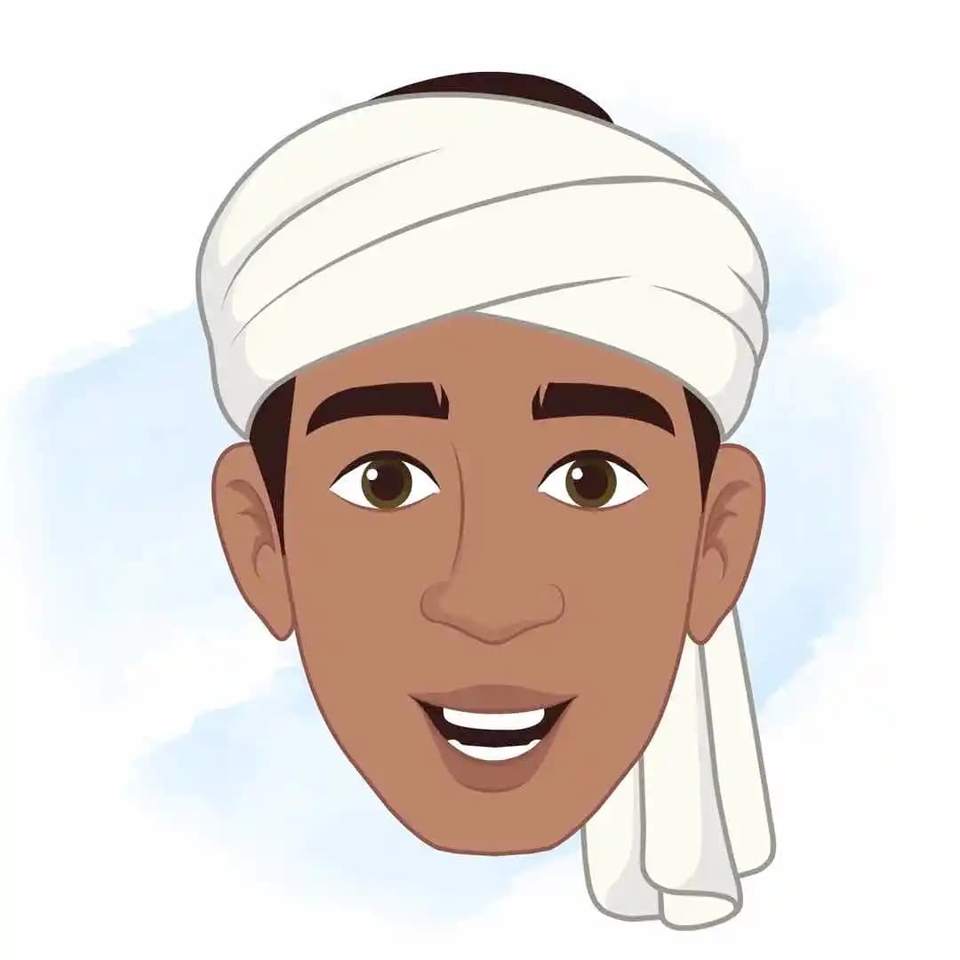 Indian vector dhobi cartoon animated character face expression AKA Shamu