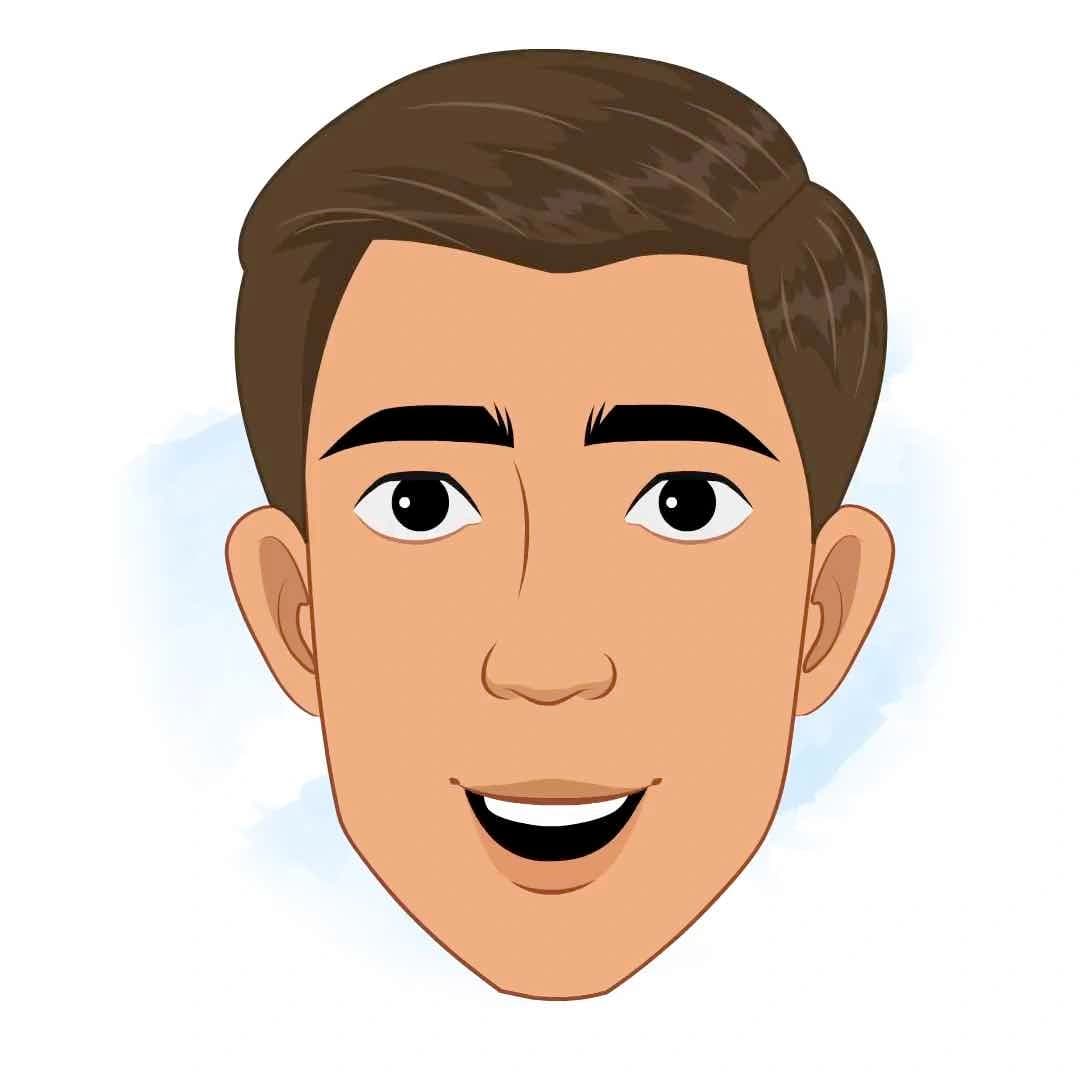 Casual man cheerful cartoon face expression animation AKA Kabir