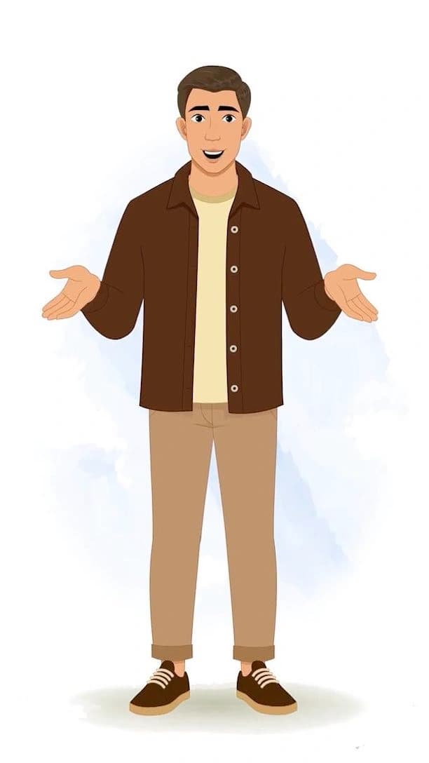 2d Man Animated cartoon talking character AKA Kabir
