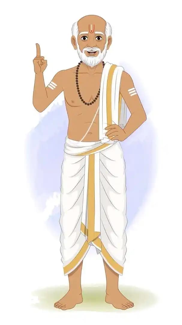 Old man character cartoon pandit talking animation AKA Hari Das