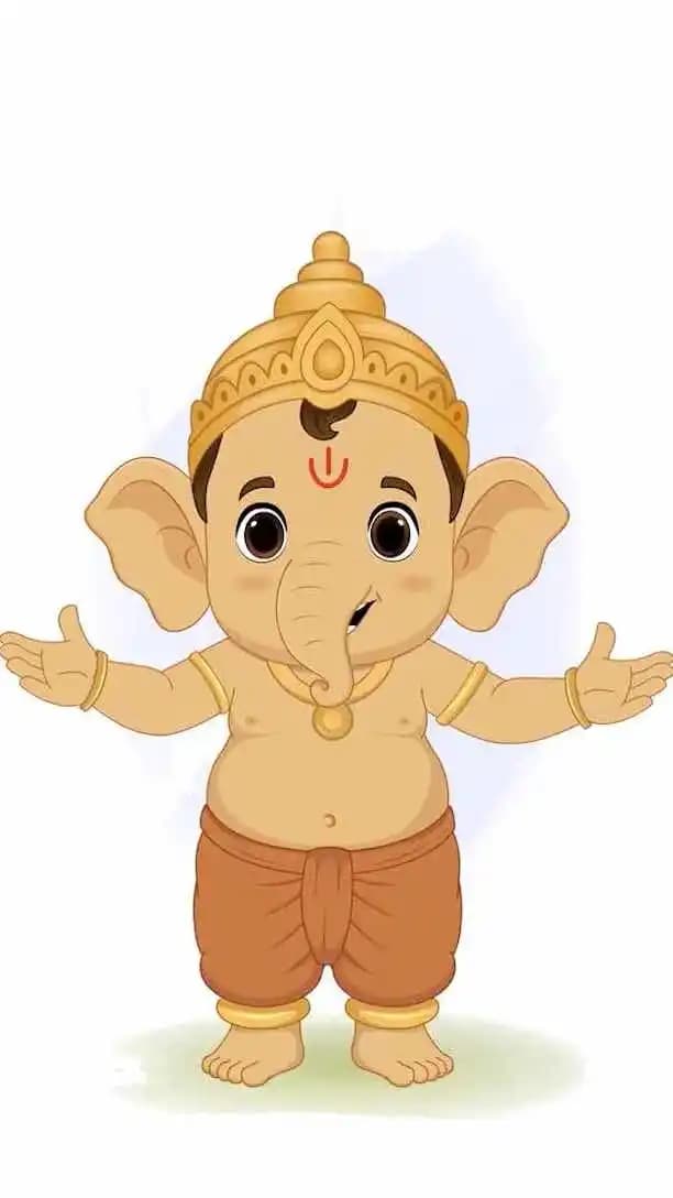 2d Cartoon lord ganesh animated talking pose vector character