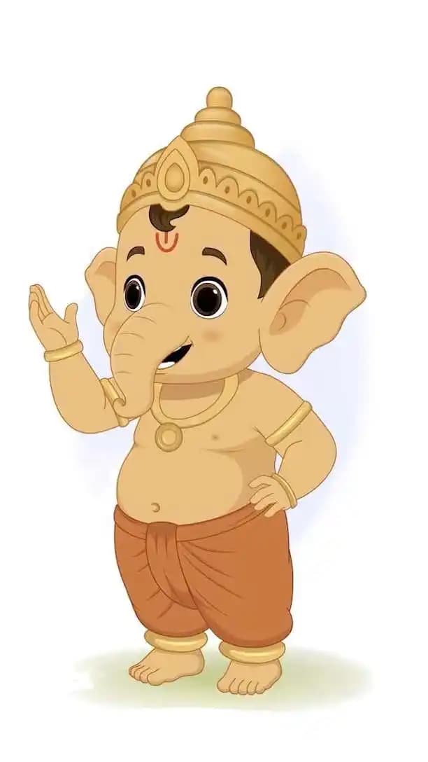 2d Animated bal ganesh talking cartoon character vector