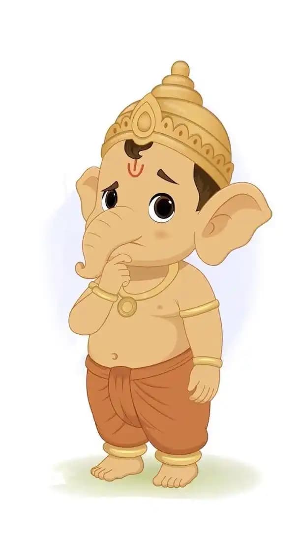 Cartoon god ganesha vector hindu god animation character