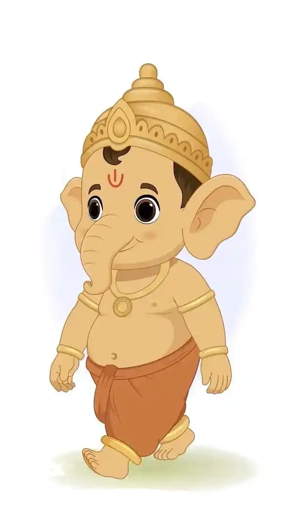 Bal ganesha cartoon animated god character walk cycle