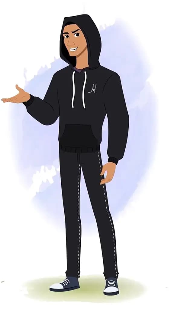 A hacker talking animated cartoon character aka Franklin 3/4