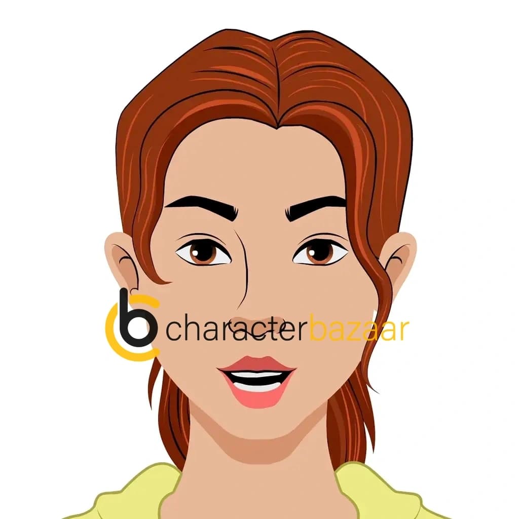 A female physical teacher animated cartoon face with different facial expressions aka miss mansi