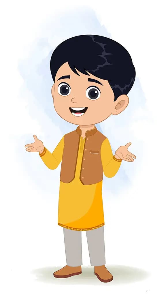 An Indian boy talking animated cartoon character aka ishaan 3/4
