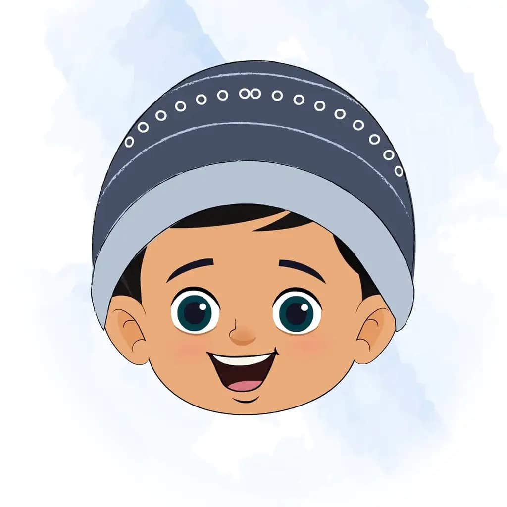 A cute boy animated cartoon face with different facial expressions aka rohan