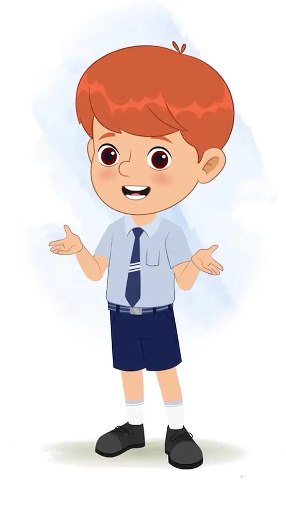 A red hair boy talking animated cartoon character aka max 3/4