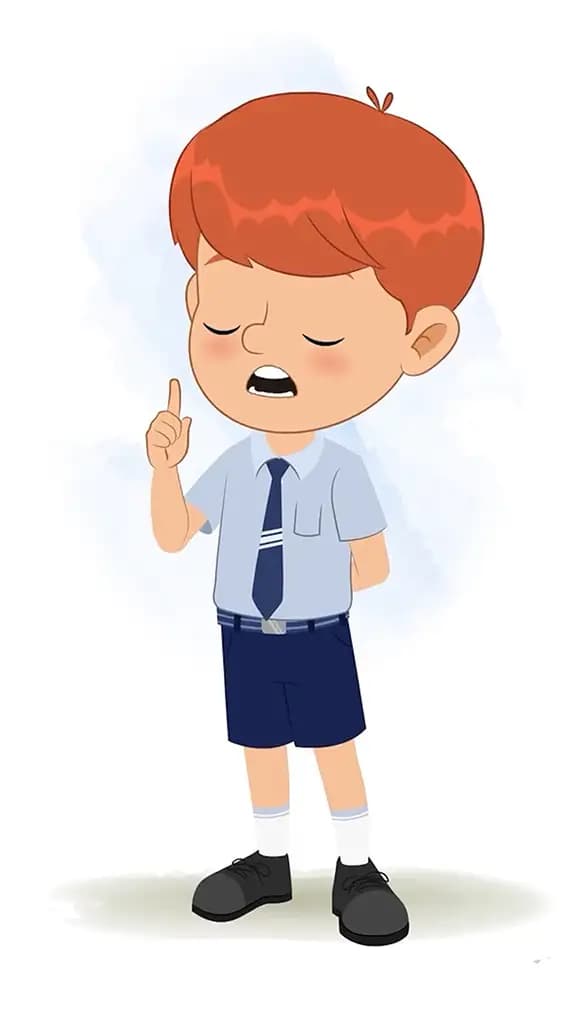 A red hair boy saying no animated cartoon character aka max