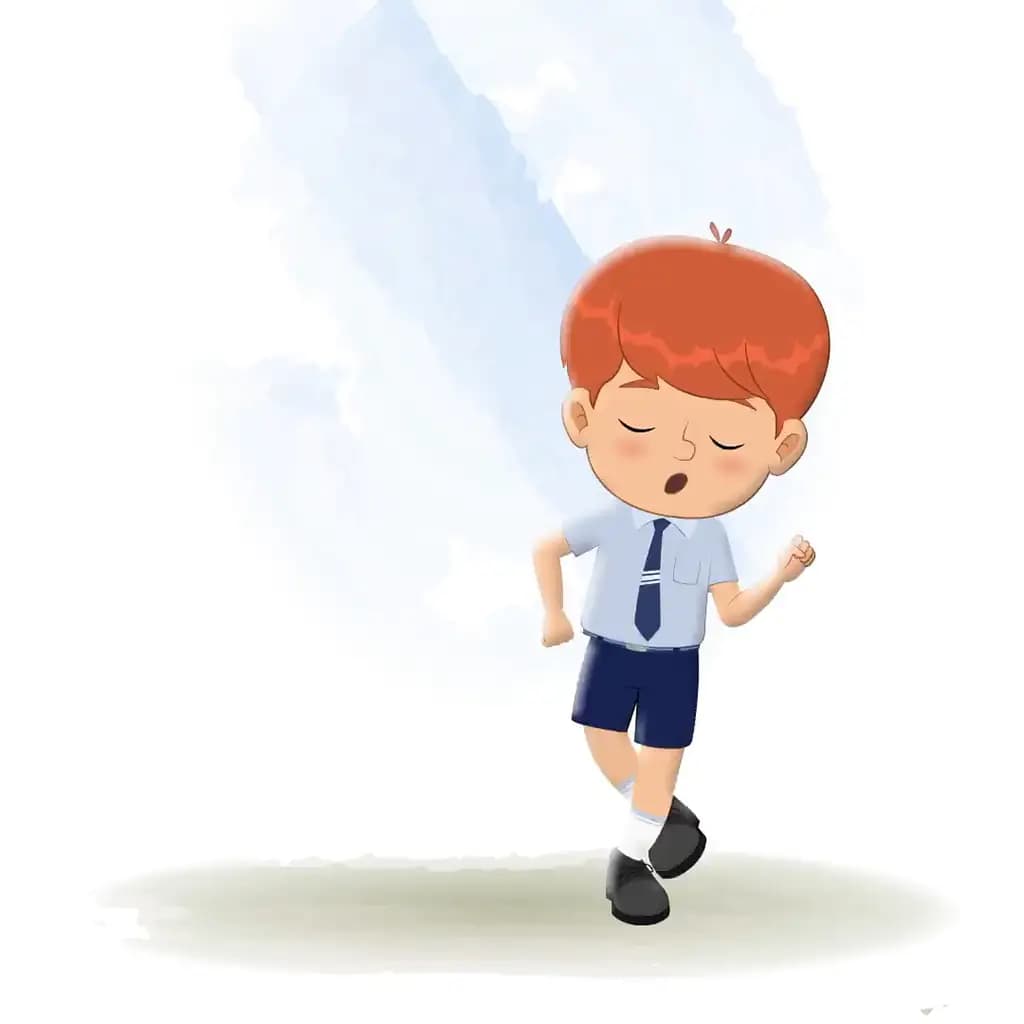 A red hair boy dancing animated cartoon character aka max