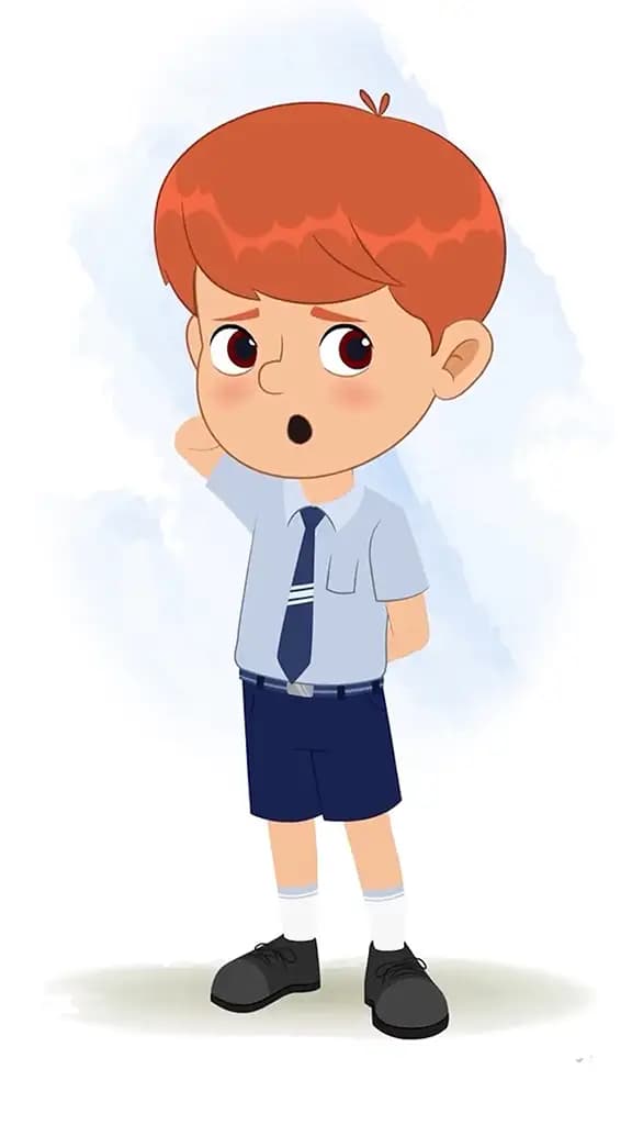 A confused red hair boy animated cartoon character aka max 3/4
