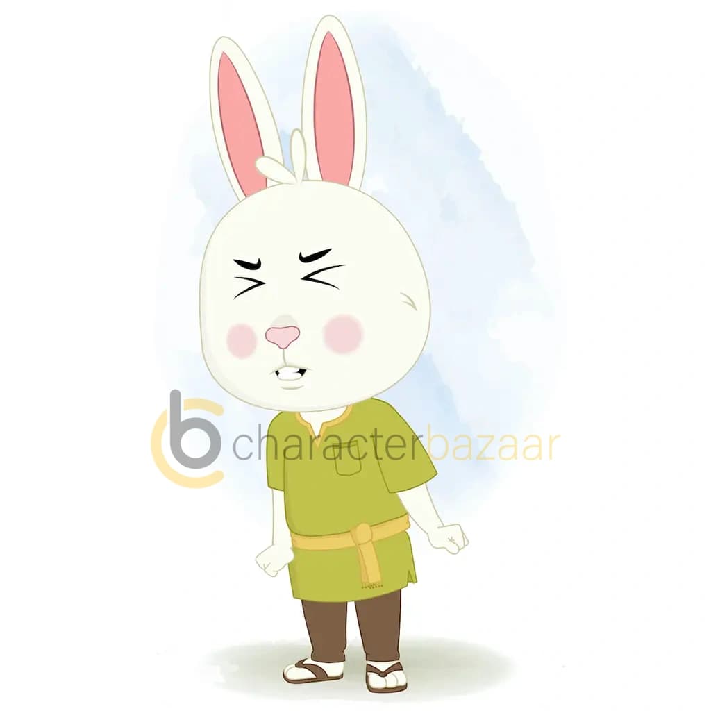 An angry rabbit animated cartoon character aka heera the rabbit 3/4