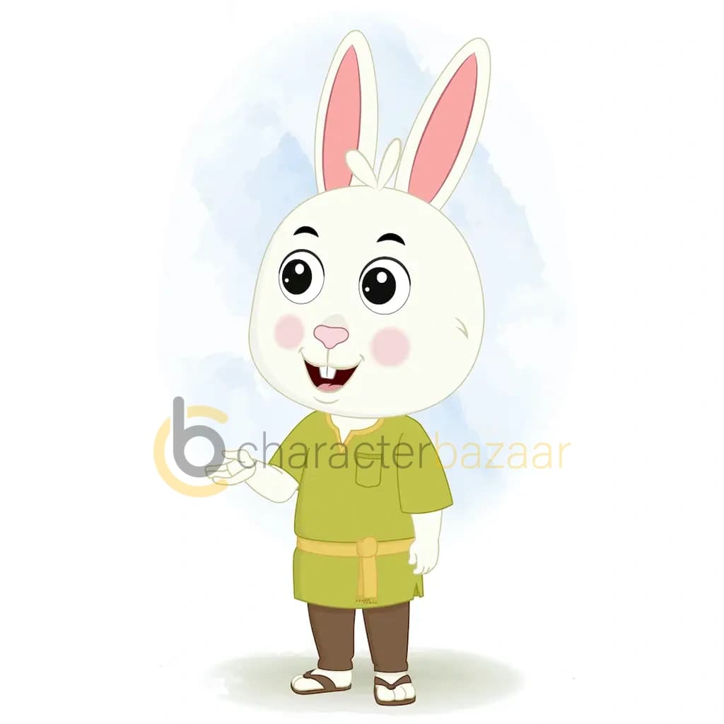 A rabbit talking animated cartoon character aka heera the rabbit 3/4