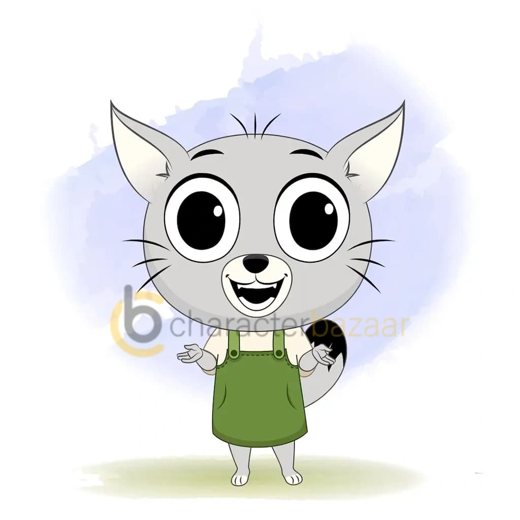 A cat talking animated cartoon character aka kitty the kitten