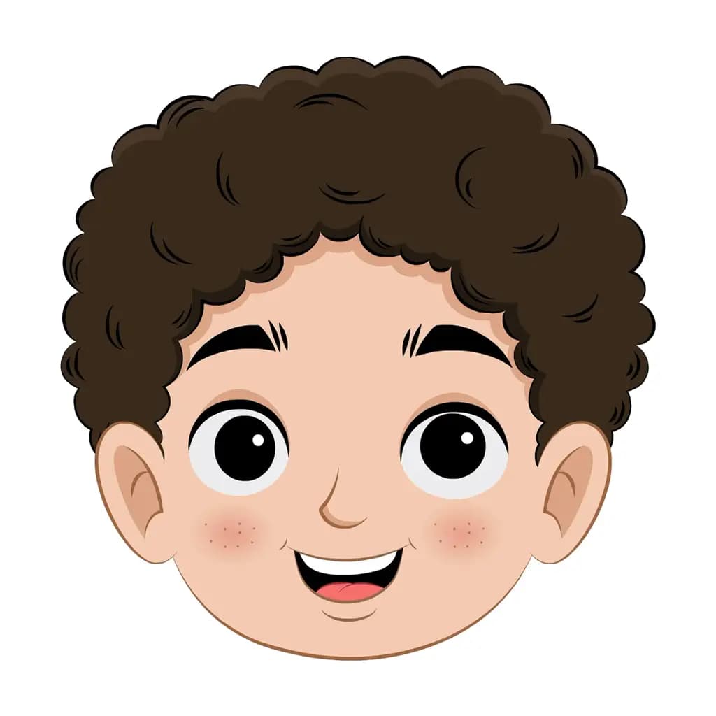 An Indian boy animated cartoon face with different facial expressions aka sachin