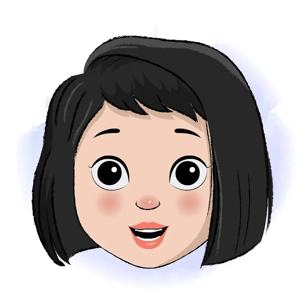 A little girl animated cartoon face with different facial expressions aka anaya