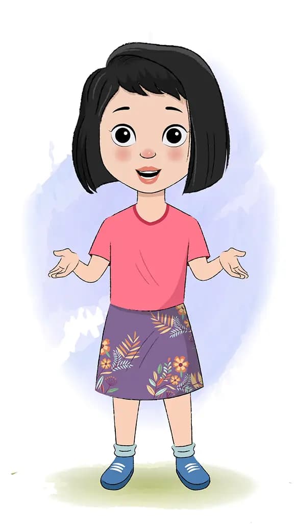 A little girl talking animated cartoon character aka anaya