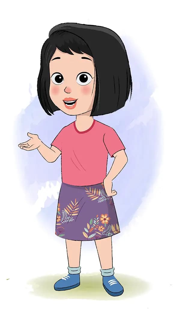 A little girl talking animated cartoon character aka anaya 3/4