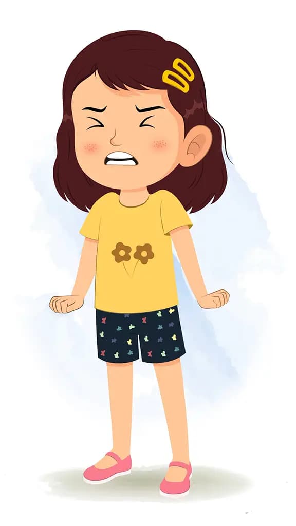 An angry cute girl animated cartoon character aka avni 3/4