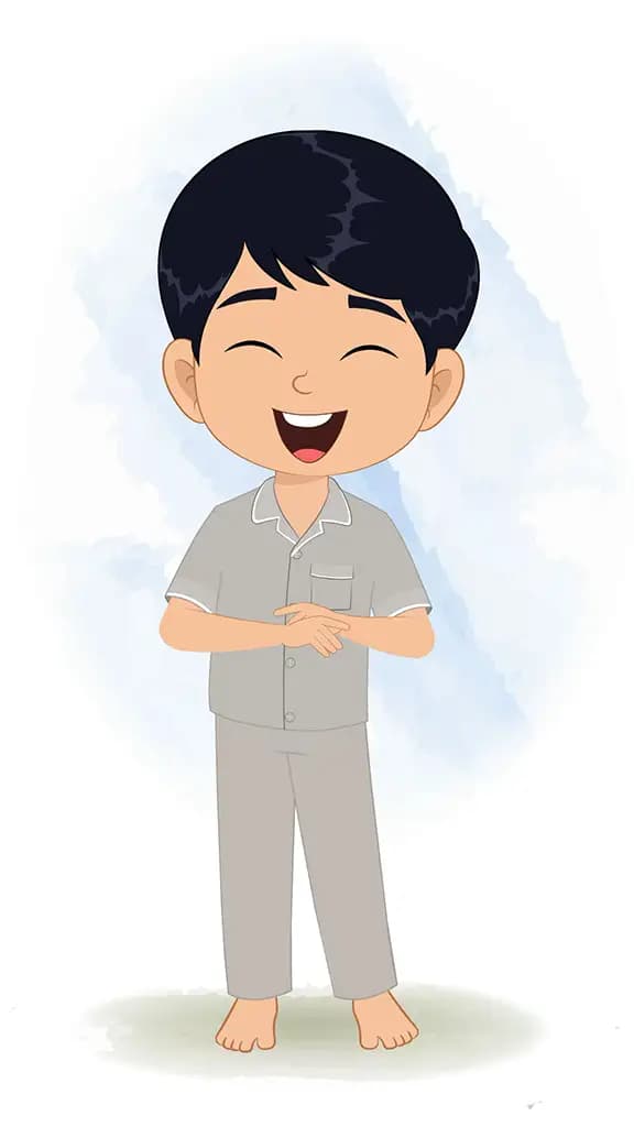 An Indian boy dancing animated cartoon character aka ishaan