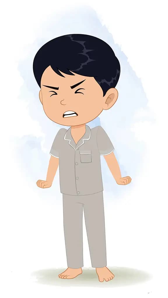 An angry Indian boy animated cartoon character aka ishaan 3/4