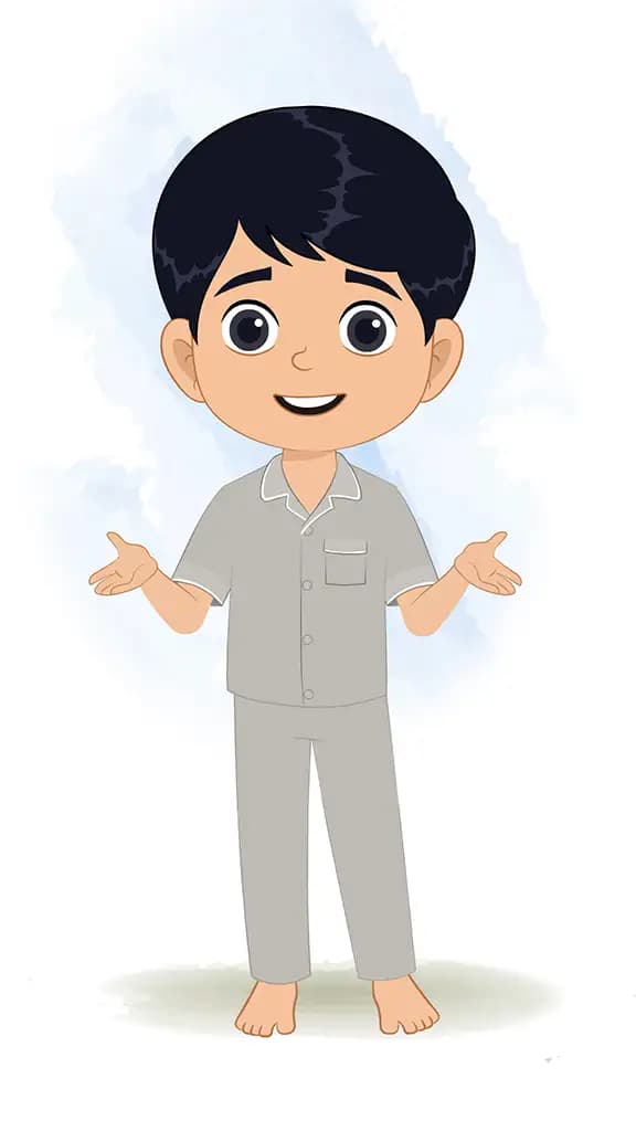 An Indian boy talking animated cartoon character aka ishaan