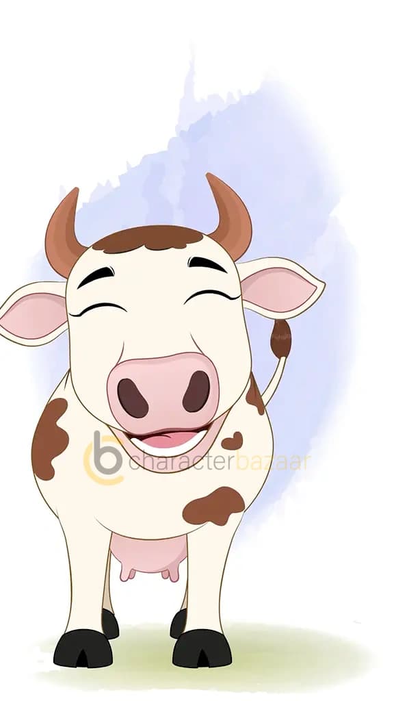 A cow dancing animated cartoon character aka choti the cow