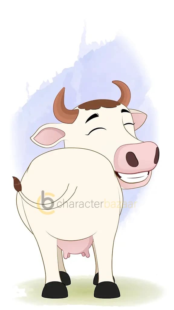 A cow dancing animated cartoon character aka choti the cow