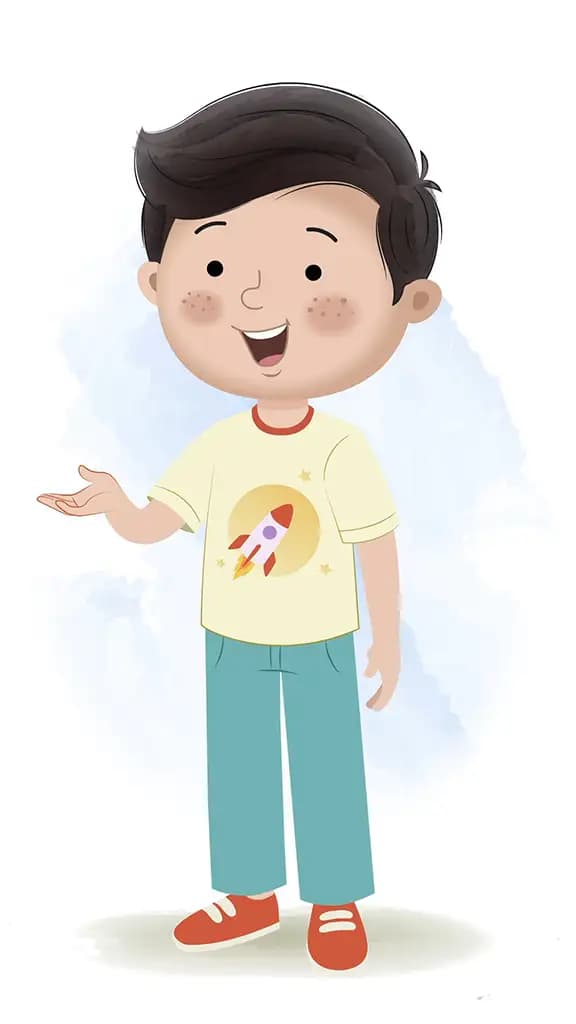 A little boy talking animated cartoon character aka lucas 3/4