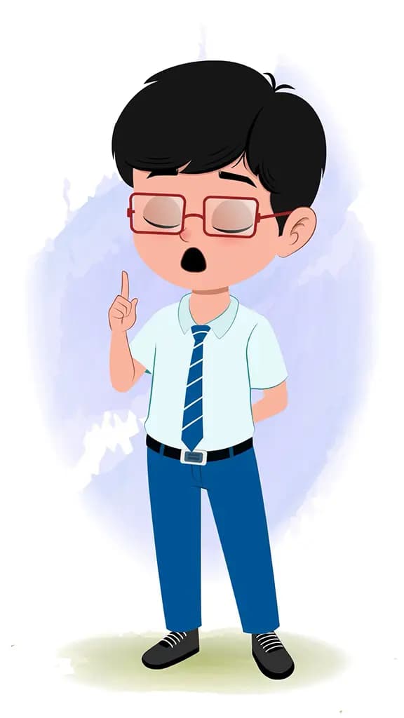 A school boy saying no animated cartoon character aka daksh