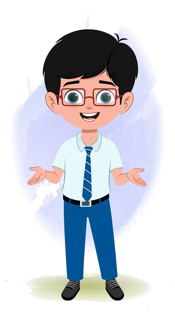 A school boy talking animated cartoon character aka daksh