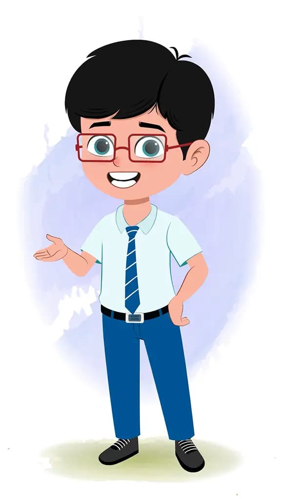 A school boy talking animated cartoon character aka daksh 3/4