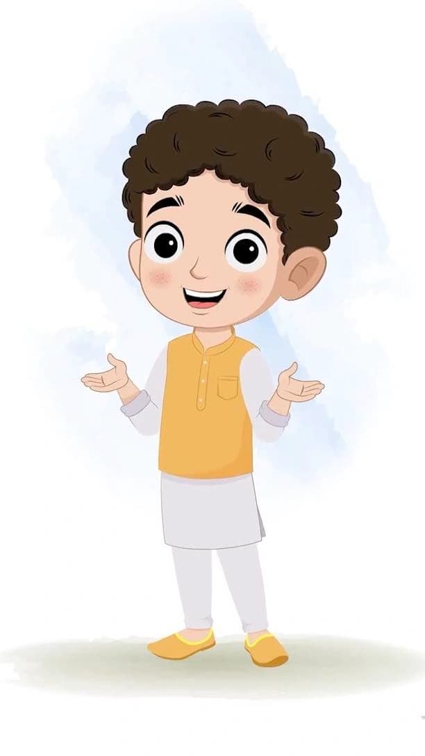An Indian boy talking animated cartoon character aka sachin 3/4