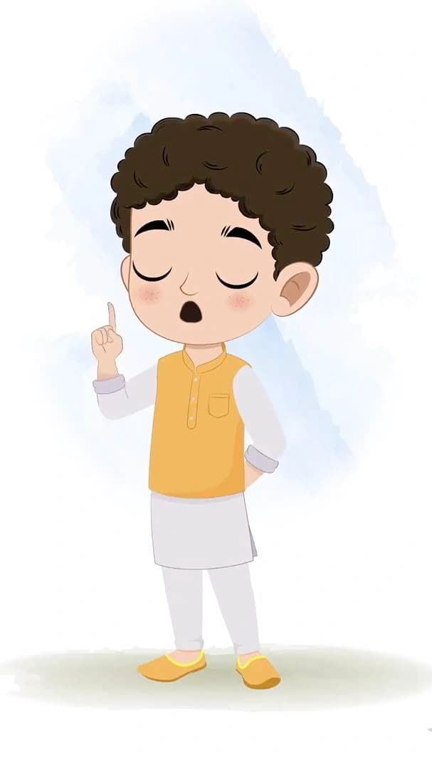An Indian boy saying no animated cartoon character aka sachin