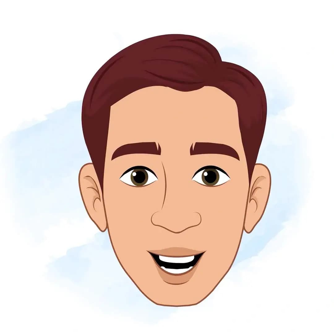 An Indian village zamindar face expression animated vector cartoon character AKA Harsh